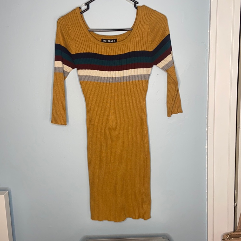 Say What? Orange dress